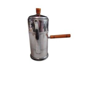 ​Vtg Farber Bros Krome-Kraft Art Deco Coffee Pot Butterscotch Bakelite Handle NY